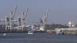 Hamburg, Germany: Steinwerder, Kaiser-Wilhelm-Hafen, Tollerort-Terminal - 4K UHD Video (2160p/60p)