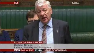 Graham Stringer MP at Exiting the EU Questions