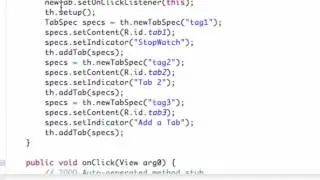 Android Application Development Tutorial   86   Creating Tabs in Java