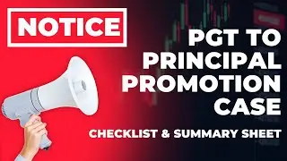 PGT To Principal Promotion | Promotion Case November 2022 | eduMate