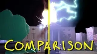 Back To The Future BTTF - Clock Tower Scene - Homemade (comparison)