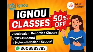 50% OFF/ IGNOU MALAYALAM CLASS /LIMITED OFFER/ONLY FOR DECEMBER TERM END EXAM/ മലയാളം ക്ലാസ്സ് ഇഗ്നോ