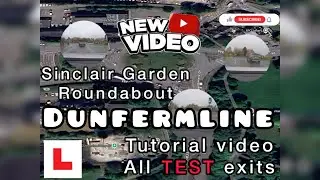 Sinclair Gardens Roundabout - all Dunfermline TEST centre exits - tutorial video how to drive 