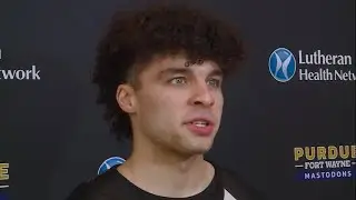 Jalen Jackson full interview at Purdue Fort Wayne basketball practice on 11/28/23