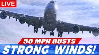 🔴LIVE SNOWY CROSSWIND LANDINGS at CHICAGO O'HARE AIRPORT | AVGEEK ORD PLANE SPOTTING | STRONG WINDS