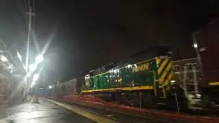 Boston Sand and Gravel train passing Haverhill station!