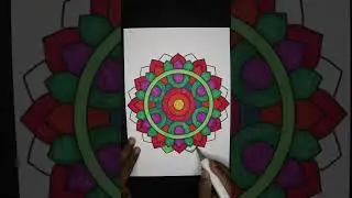 Mandala Coloring Page Colored With Relaxing Music Colored By Osman Mandalas World