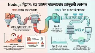 Node.js স্ট্রিমস: বড় ফাইল ব্যবস্থাপনার কৌশল | Node.js Streams Bangla #NodeJS#NodeJSStreams