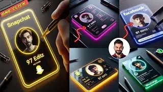 Instagram Trending Profile Glass ID Card Photo Editing | Bing Ai Image Prompts | Bing Image Creator