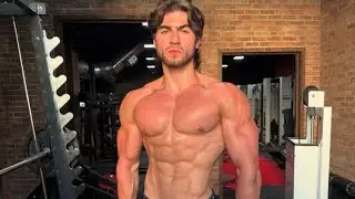 Young Guy flexing muscle