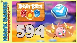 Angry Birds Stella POP Bubble Shooter Level 594 - Walkthrough, No Boosters
