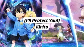 【SAOIF】[I'll Protect You!] Kirito (Holy | Slash | Single Foe | Accele) Skill Animation