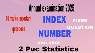 10 marks important questions|Index number|Annual examination|