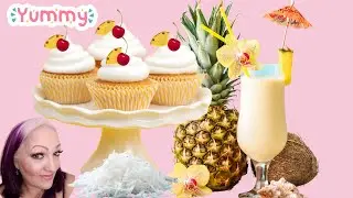 Fresh Pineapple PINA COLADA Cupcakes