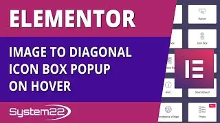 Elementor Image To Diagonal Icon Box Popup On Hover 👍