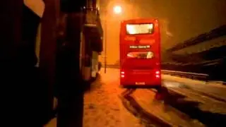 Brighton Bus stuck uphill in the snow