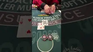 Удвоение ставки 10 против 7 за 800 долларов. Vegas Live, Plaza