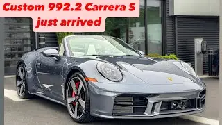 Our First 2025 911 Carrera S @ Porsche Greenwich!  Lots of leather bits and deviated stitching.