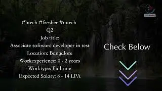 Associate software developer in test (Q2)
