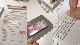 ASMR aesthetic notes // study with me // tiktok compilation #5 