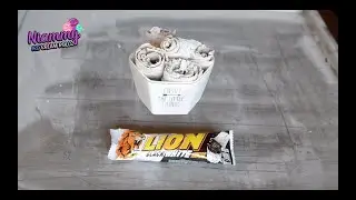LiON Black/White Niammy ice cream rolls | How to make LiON chocolate bar to ice cream rolls