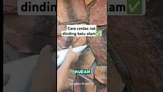 Cara cerdas nat dinding batu alam #construction #fyp #fypシ゚viral #fypshort #short
