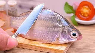 Best Small Fish Recipe | MINIATURE Spicy Masala Fish Fry Recipe in Mini Kitchen | Hana Mini Cooking