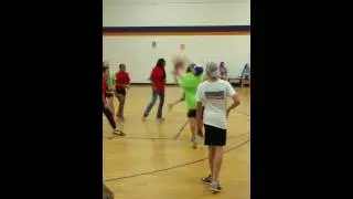 A guy playing with a broke arm