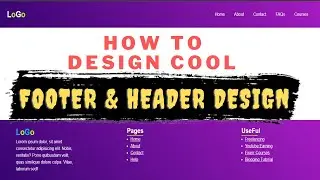 How To Make Website's Footer || Amazing Footer & Header Design Using HTML, CSS  || #webdesign