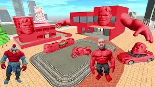 Franklin Change House To Red Hulk City In Indian Bikes Driving 3D