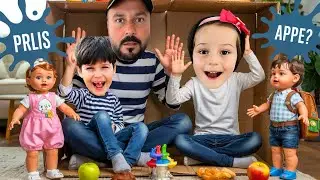 KUTUDAN ODA YAPTIK ADA VE TALHA OYUN EVİ VİDEOSU!Paper Box #funnyvideo ​⁠