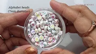 Creative Nidhi Bracelet with Alphabet beads/Beading Tutorial/Diy