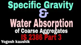 SPECIFIC GRAVITY TEST OF COARSE AGGREGATES I APPARENT SPECIFIC GRAVITY I CIVIL ENGG. TUTORIALS