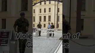 Violence infront of Czech Police #prague #czech #cops #europe #europetravel #warzone #warriors