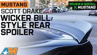 2015-2022 Mustang Fastback Scott Drake Wicker Bill Style Rear Spoiler; Satin Black Review & Install