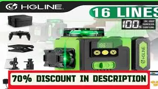 #HGLINE 16 Lines 4D Laser Level APP Remote Control Rechargeable Self-leveling 360 Green Line leveli