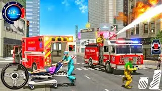 Real Fire Truck City Rescue Simulator - 911 US Emergency Fire Truck Driving 3D Android Gameplay 2025