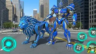 Lion Car Robot Transformers City Battle Game 2026 Part 2 - Android Gameplay