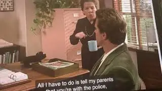 Kindergarten Cop 1990 Miss Schlowski and Mr Kimble conversation in the office scene movieclip