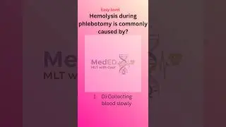 Phlebotomy MCQ: Common Cause of Hemolysis | MLT Exam Prep