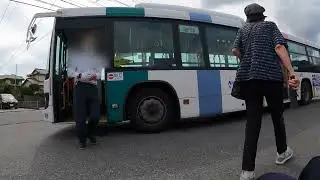 西鉄バス北九州  40番  門司港駅行き  恒見営業所→門司港レトロ　乗車・下車　車椅子