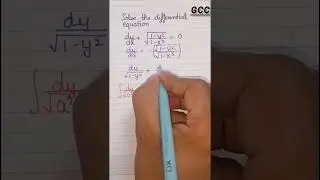 Differential Equation | Variable Separable | Solved Question #shorts #maths  #differentialequations