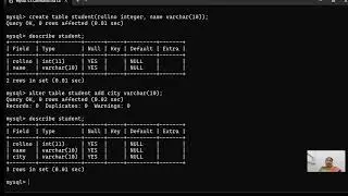 alter table command in mysql