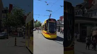 Tram1️⃣1️⃣at Barf&uuml;sserplatz Basel Switzerland🇨🇭#tram #stra&szlig;enbahn #travel #&ouml;v #city #visit #shorts