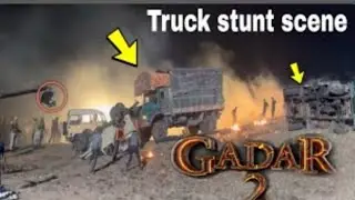 Sunny Deol destroy anime tanks. Sunny Deol Truck stunt scene Gadar 2 shooting update Climax.