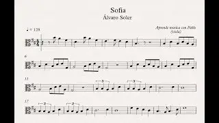 SOF&Iacute;A: Viola (partitura con playback)