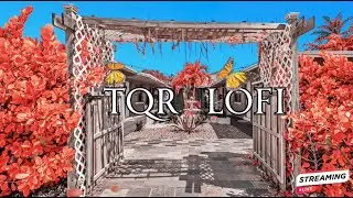 90s Lofi Beats Chill x Calm ~ TQR Courtyard Garden Florida Winter Red Palm Relaxing Music { S5Q1 }
