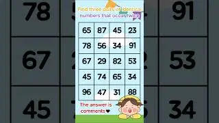 Find the same number!【Dementia Prevention Quizzes|Dementia Prevention Activities|DementiaTests】#1004