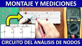 Multímetro y Protoboard - circuito del análisis de nodos