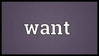 Want Meaning